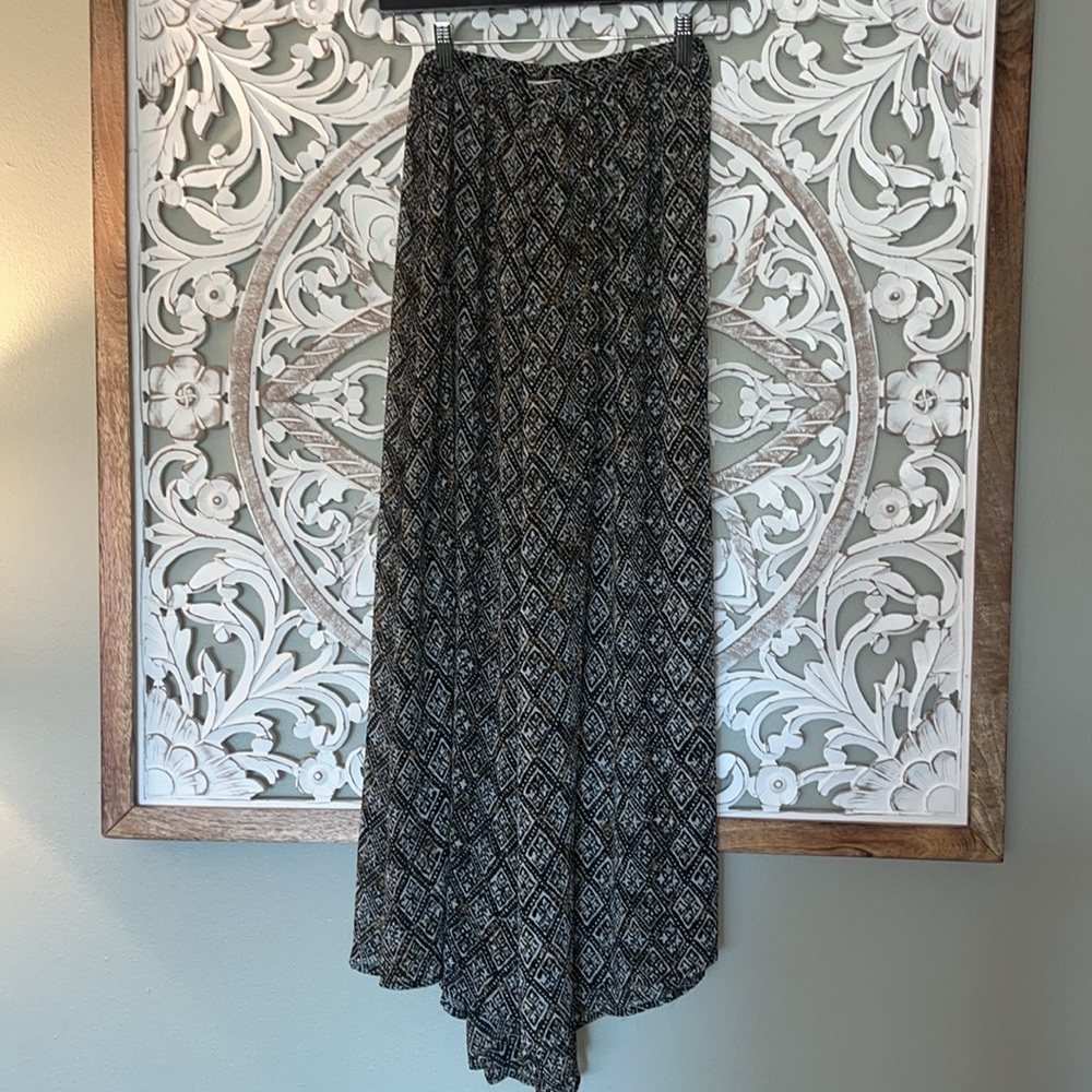Band of Gypsies Black and White Wide Leg Women's Pants sz S EUC